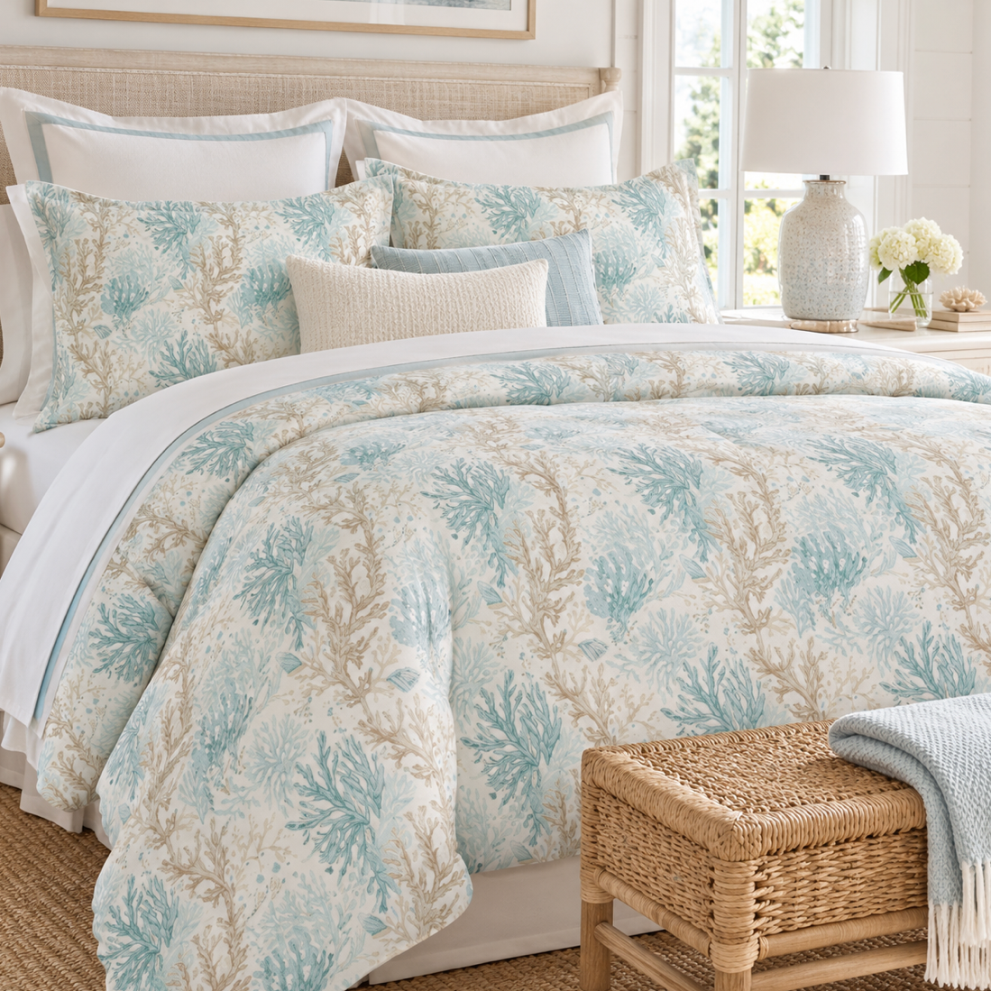 Coral Cove Cotton Comforter  Home Decor
