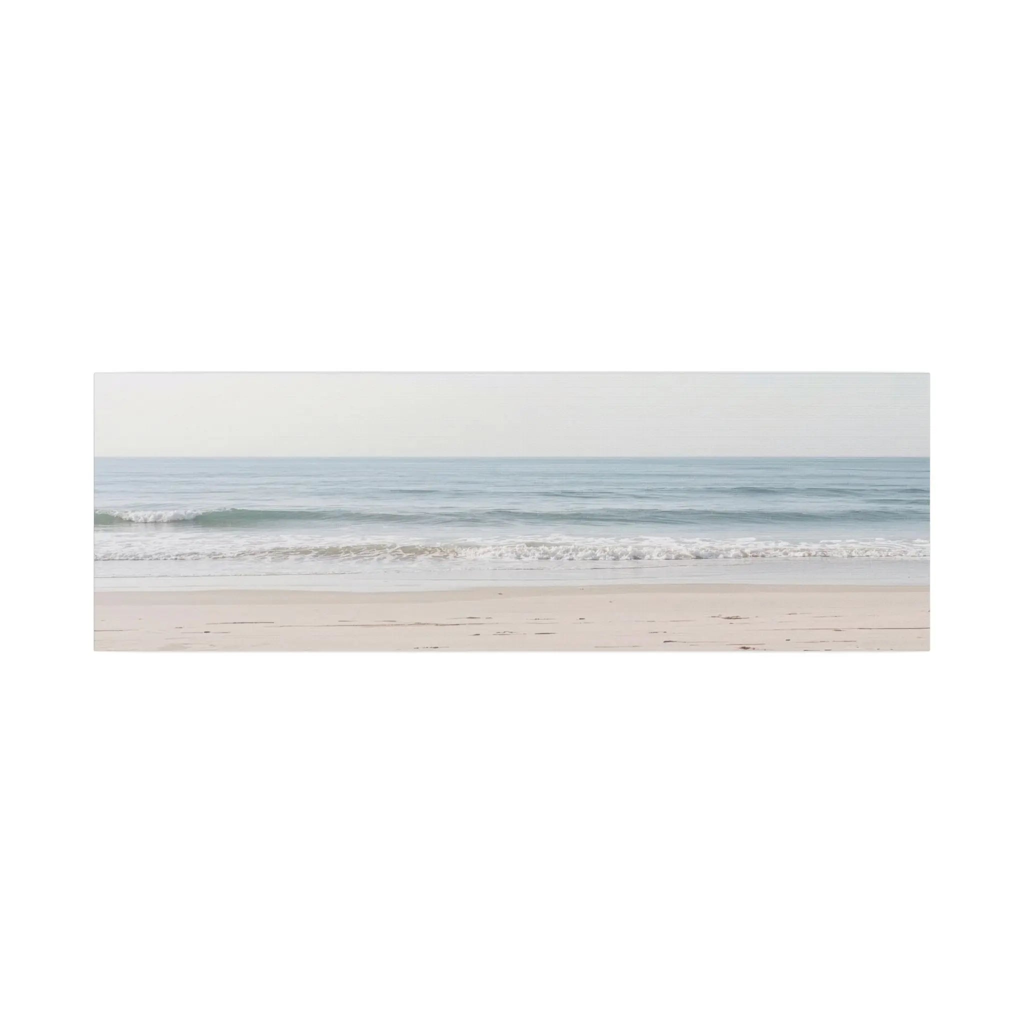 Calm Seascape Beach Waves Satin Canvas Printify