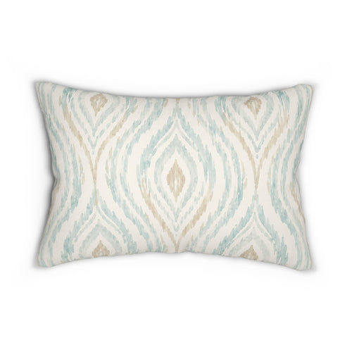 Azure Dunes Ikat Lumbar Pillow  Home Decor