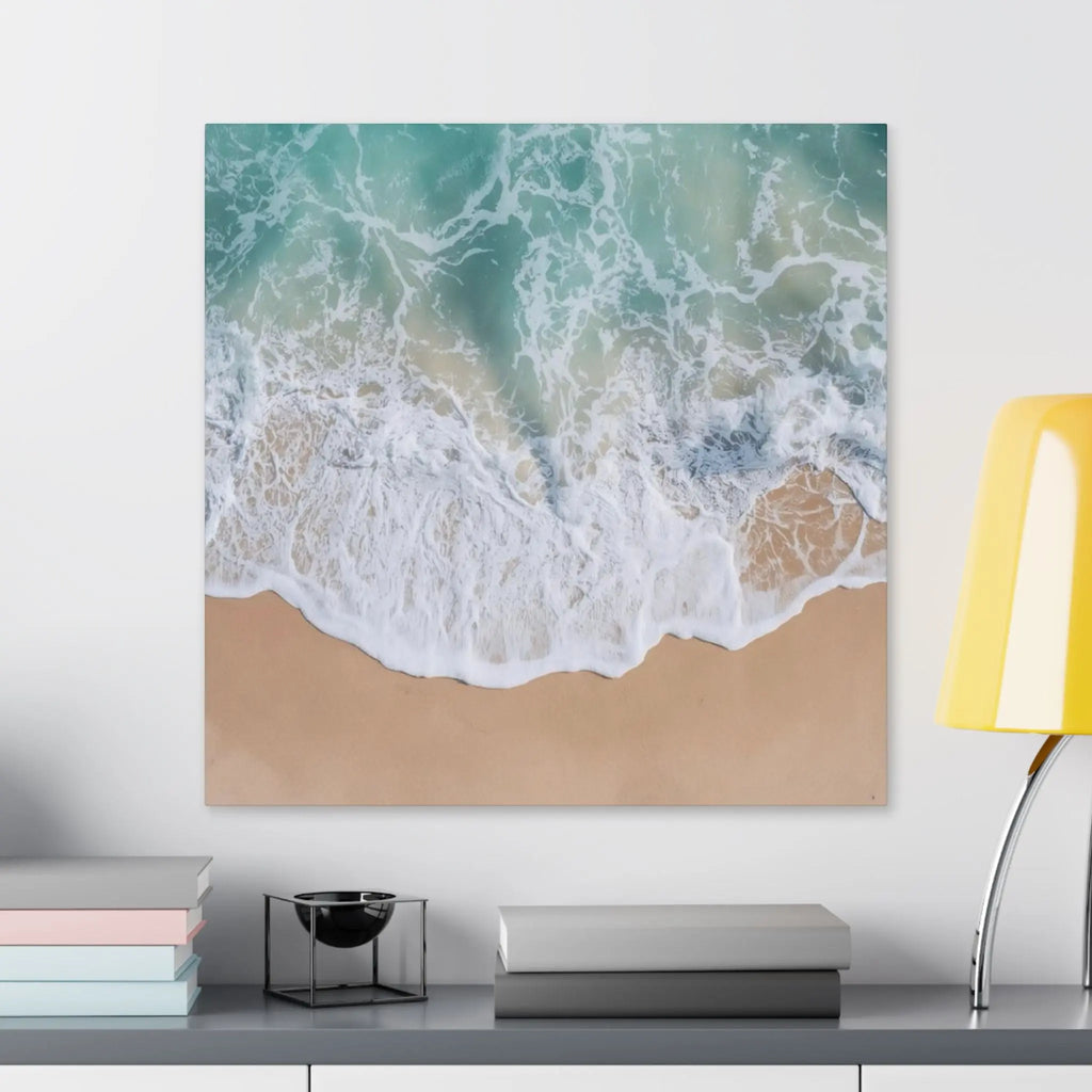 Ocean Waves Beach Canvas Printify