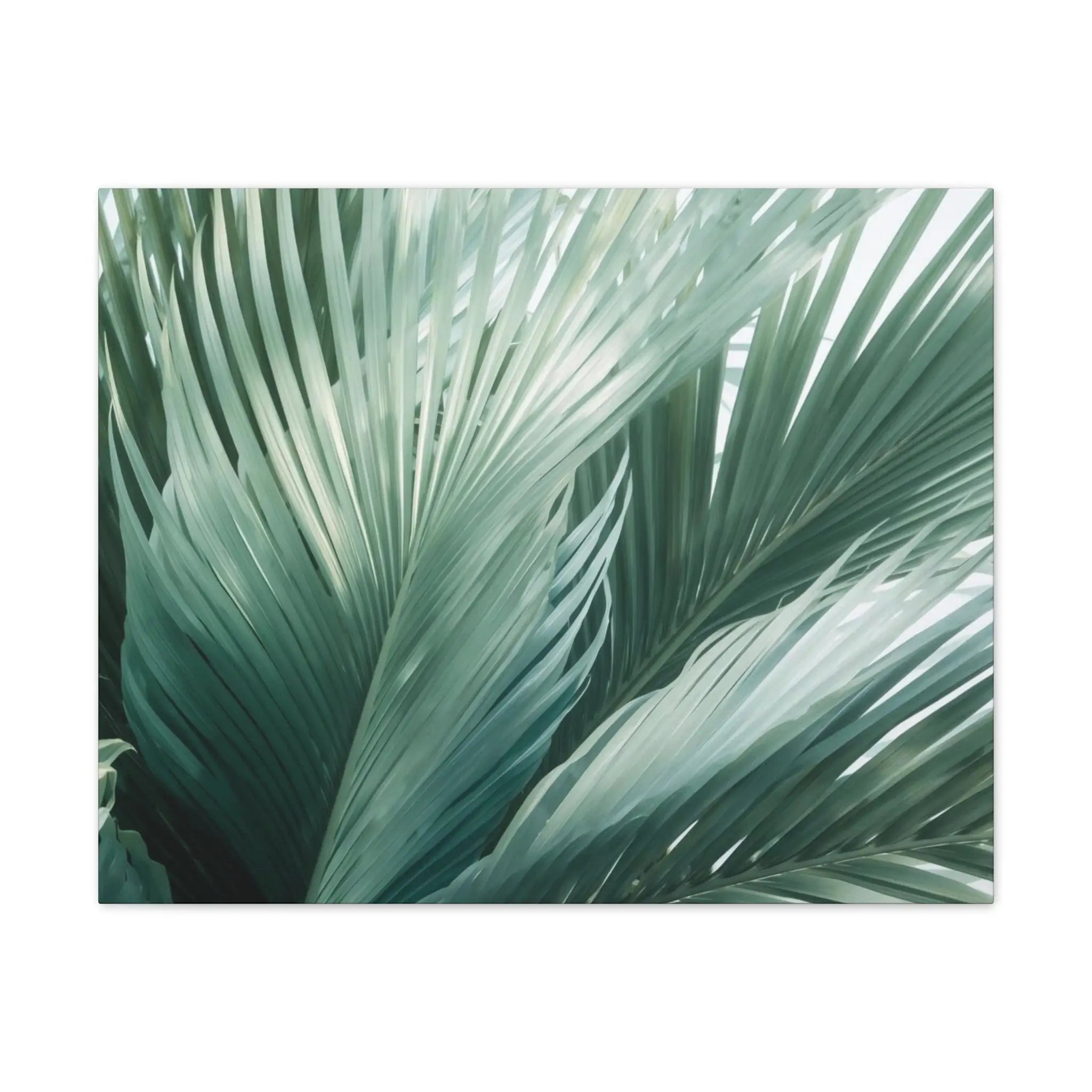 Tropical Palm Leaves Canvas | Green Botanical Wall Art Printify