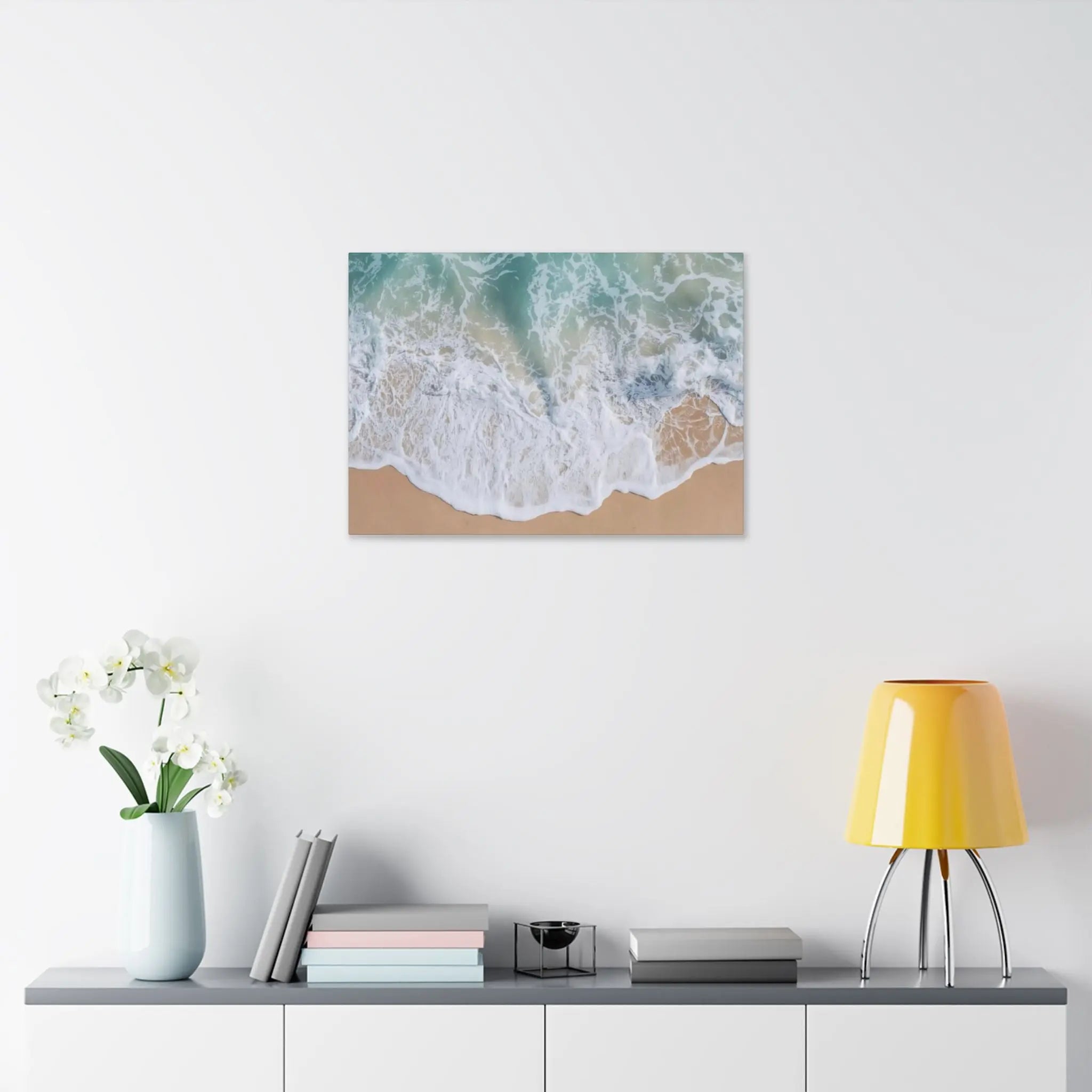 Ocean Waves Beach Canvas Printify