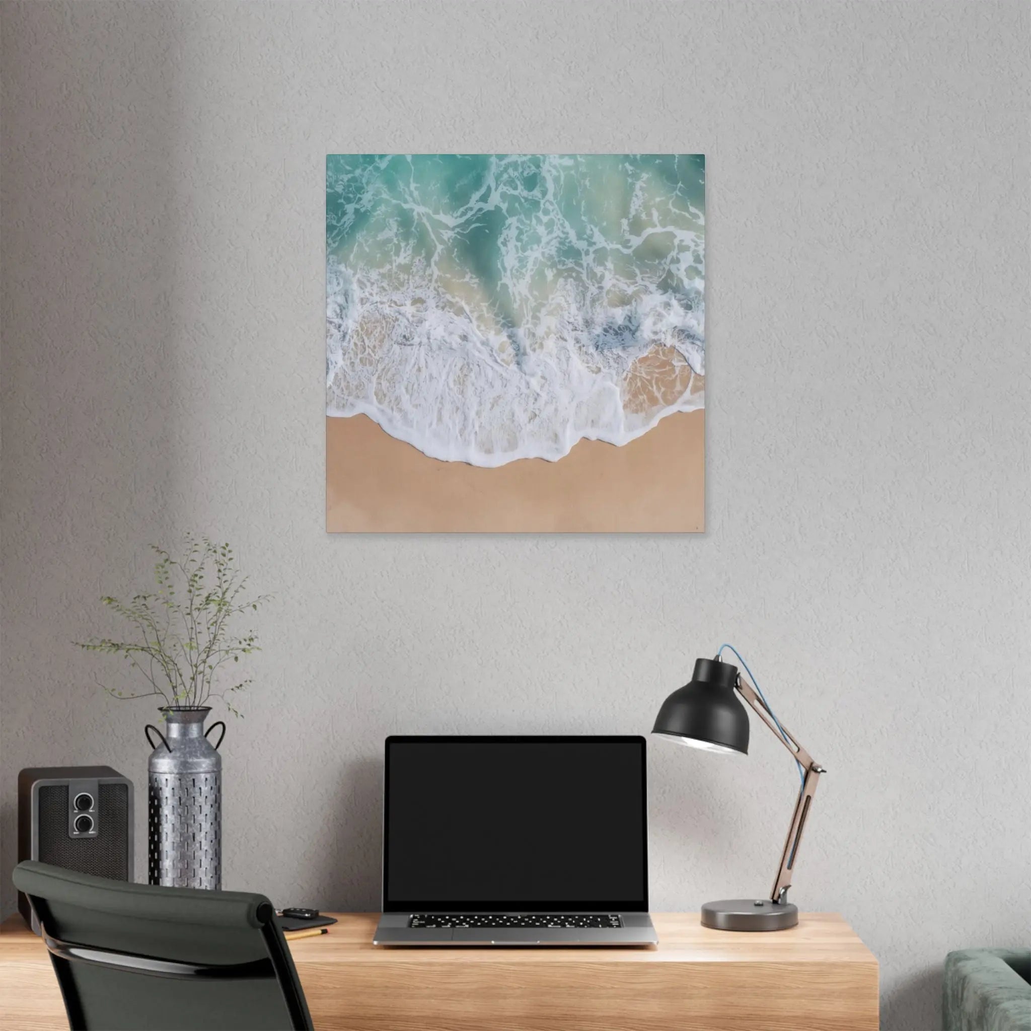 Ocean Waves Beach Canvas Printify