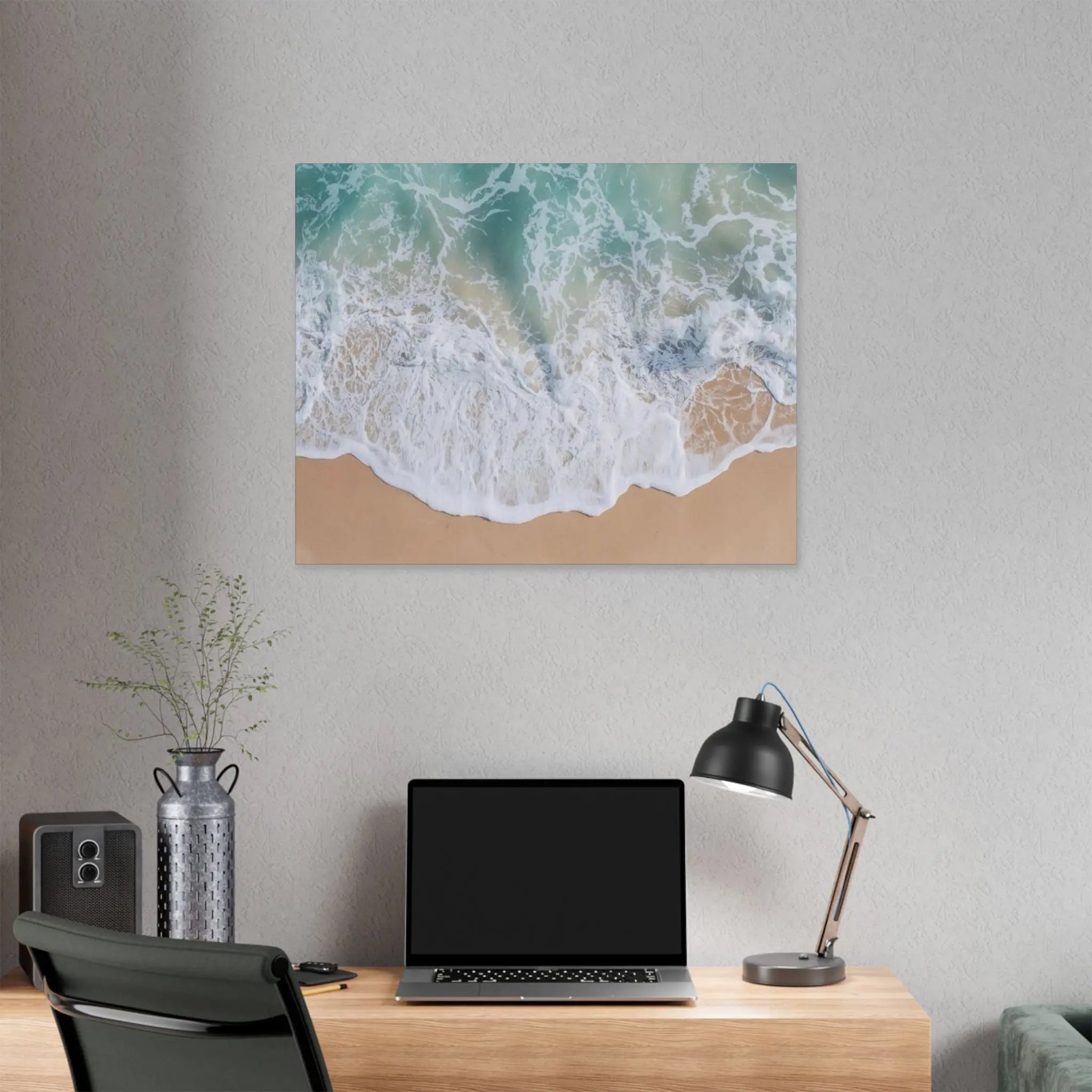 Ocean Waves Beach Canvas Printify