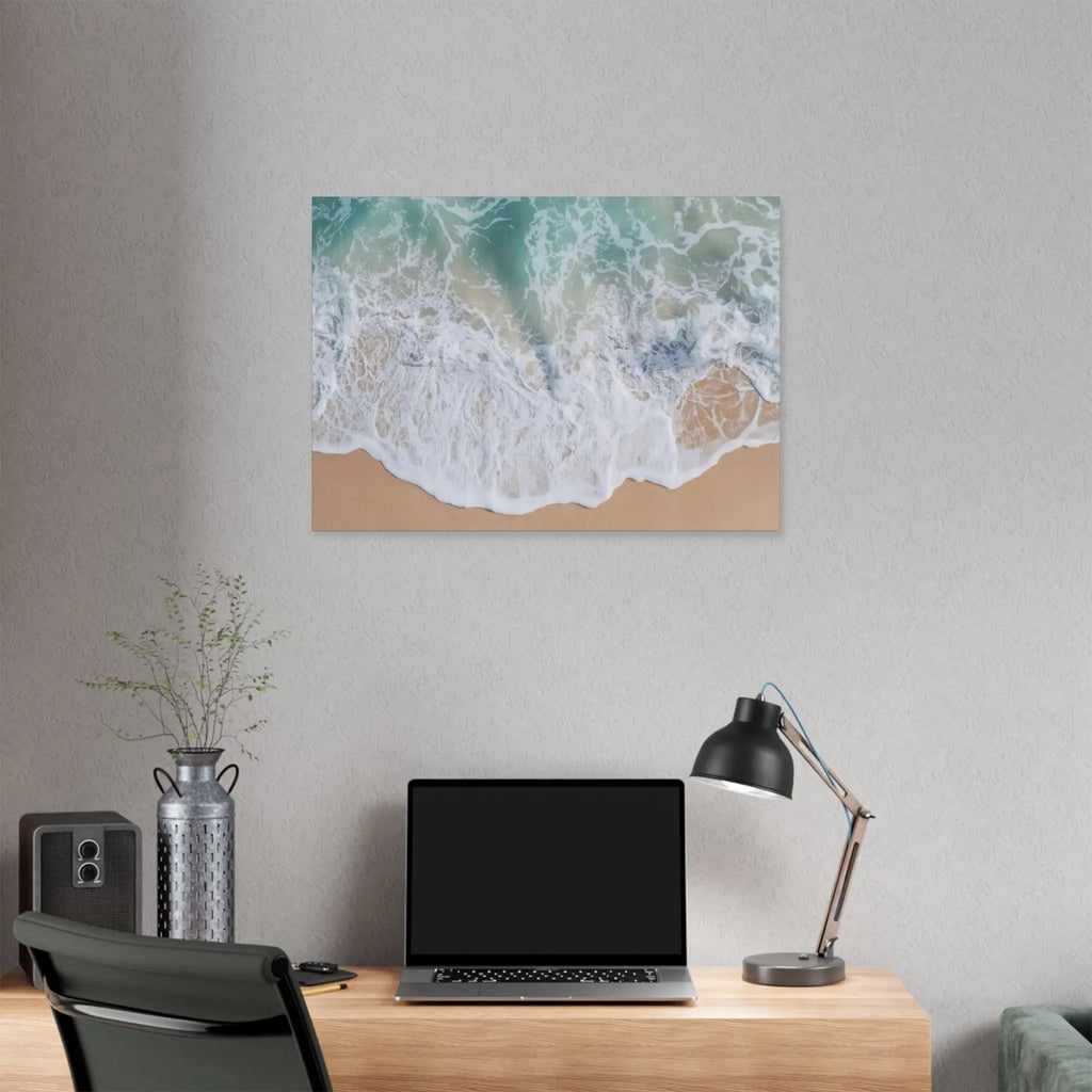 Ocean Waves Beach Canvas Printify