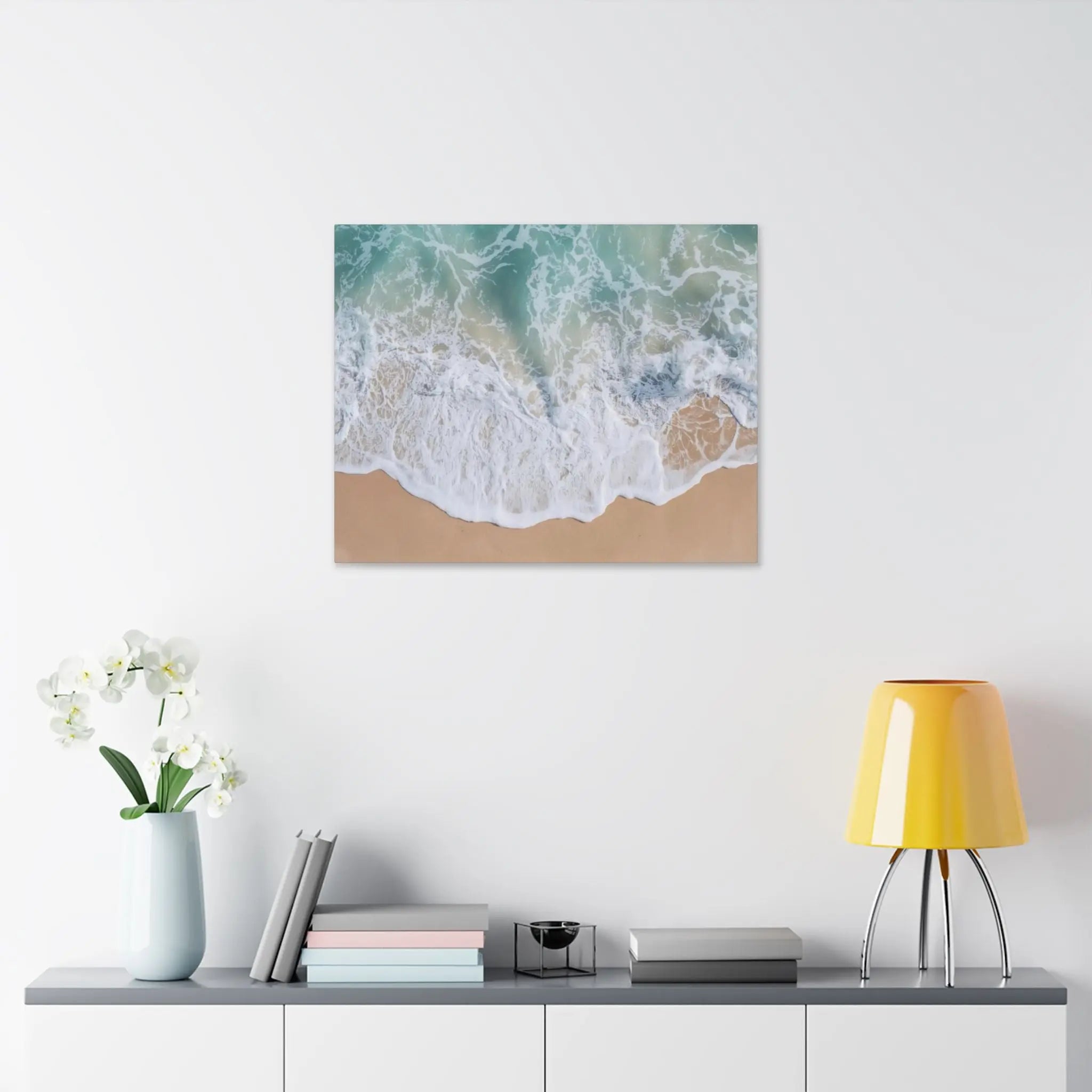 Ocean Waves Beach Canvas Printify