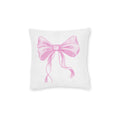 Pink Bow Coquette Throw Pillow Printify