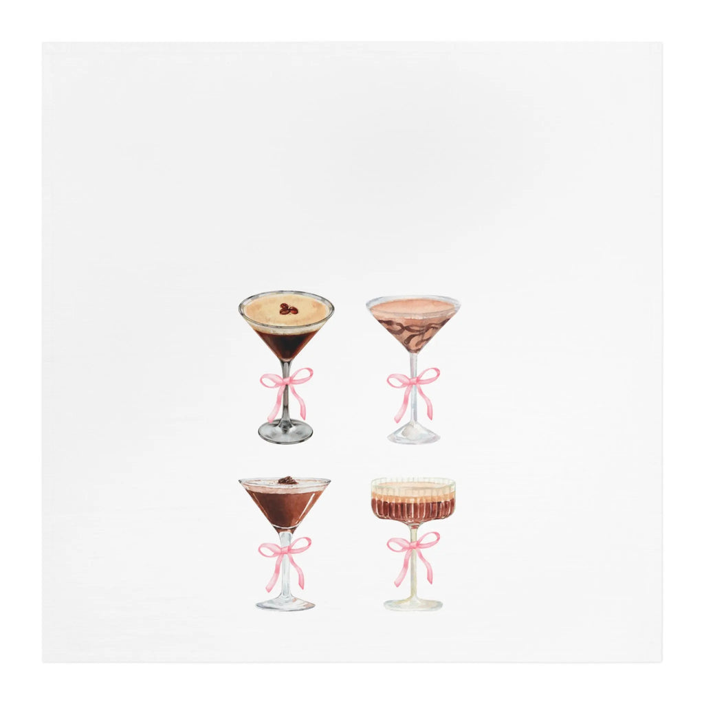 Chic Espresso Martini Kitchen Towel Printify