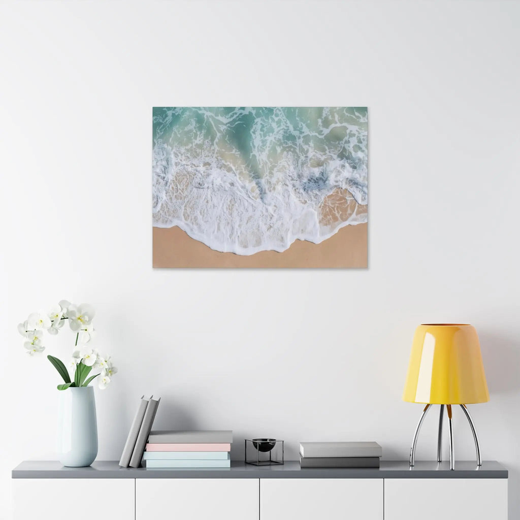 Ocean Waves Beach Canvas Printify