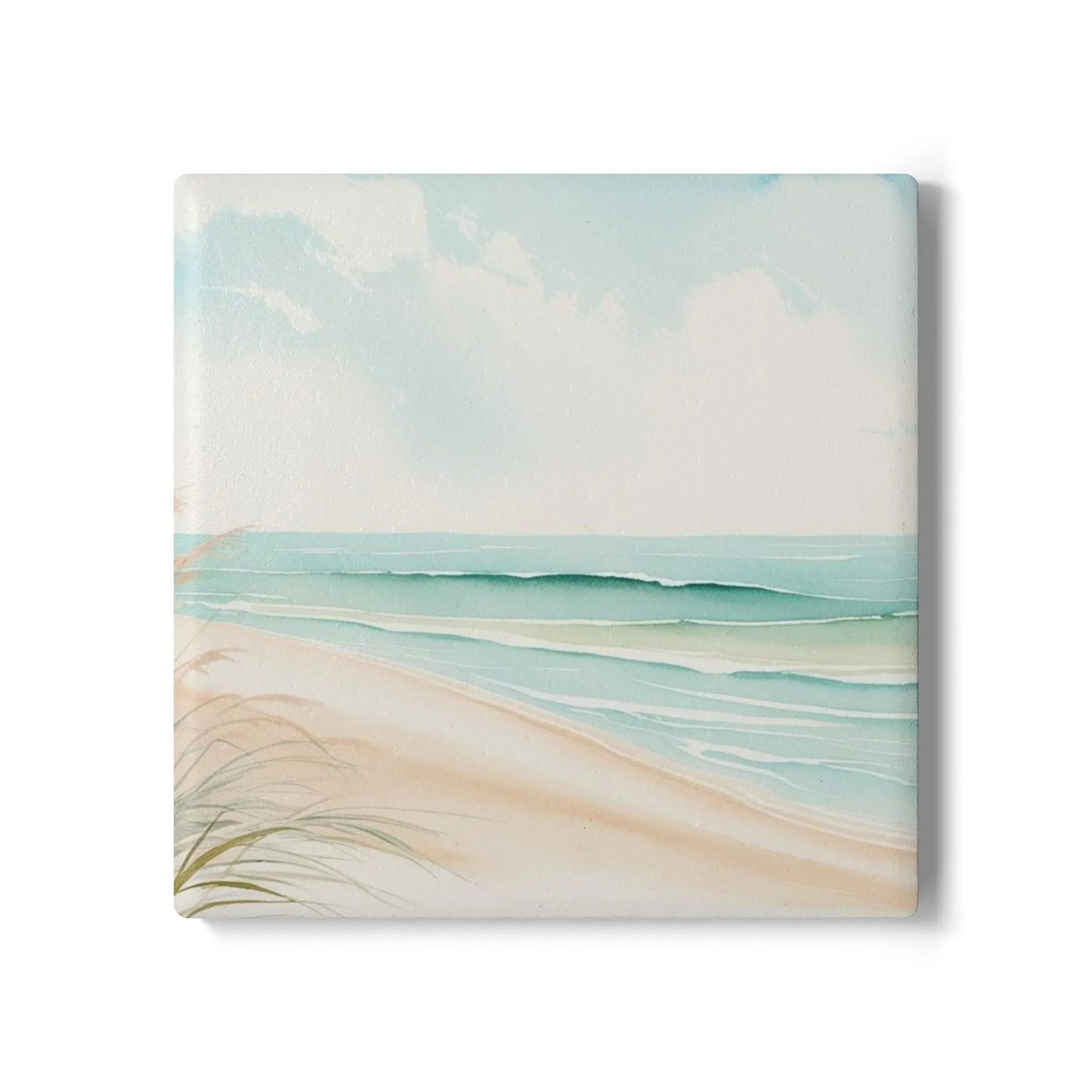 Ceramic Coaster Beach Theme Set Printify