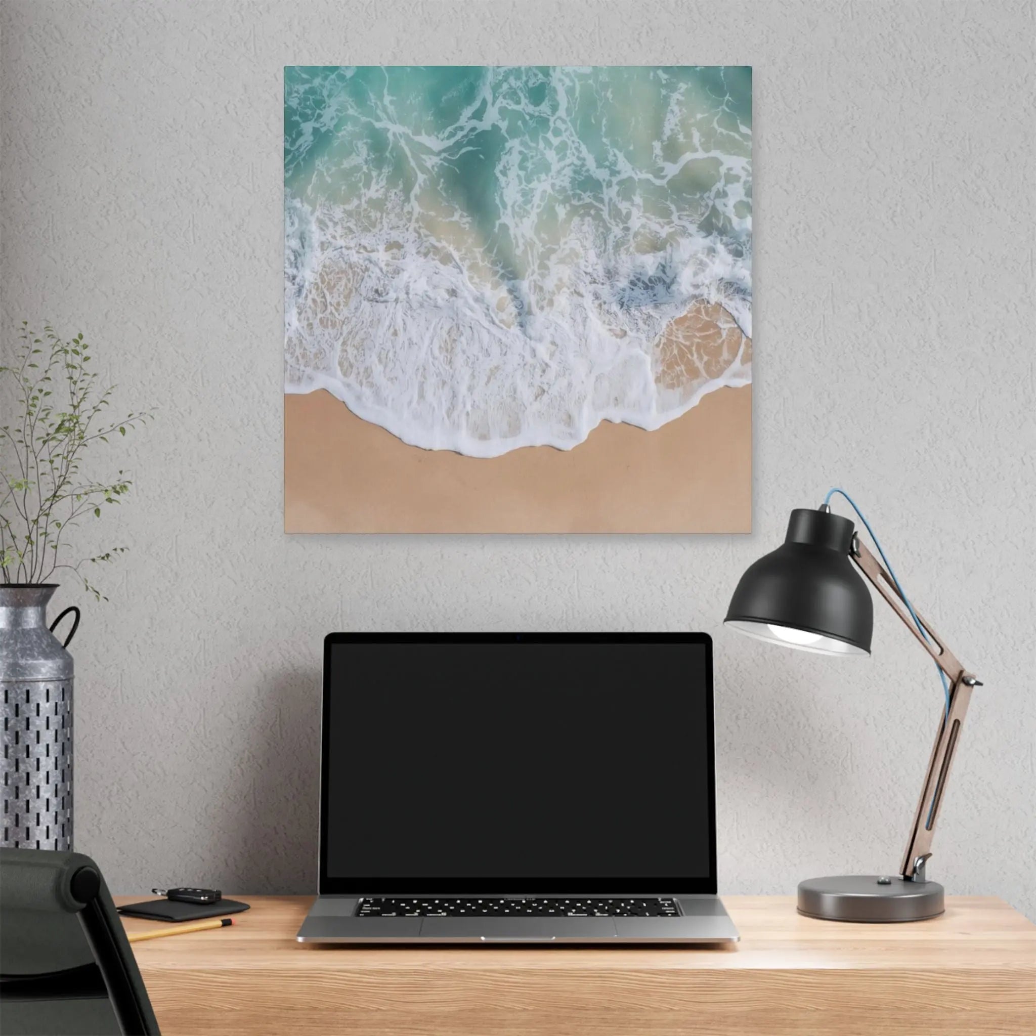 Ocean Waves Beach Canvas Printify