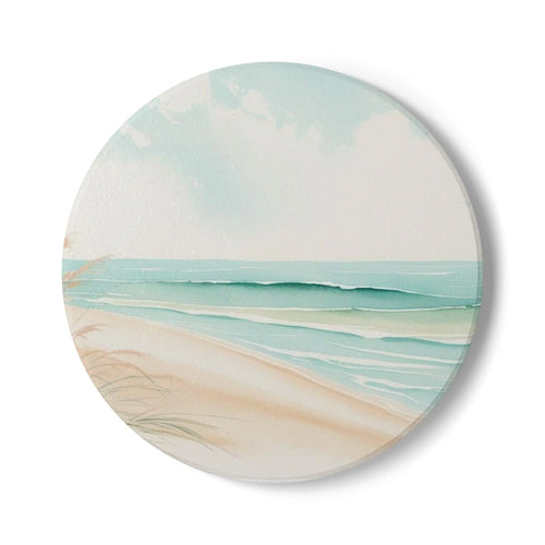 Ceramic Coaster Beach Theme Set Printify