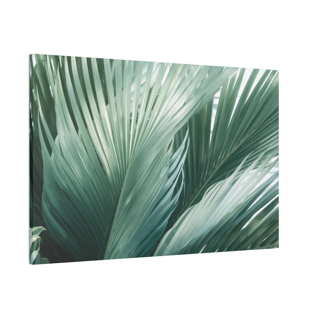 Tropical Palm Leaves Canvas | Green Botanical Wall Art Printify