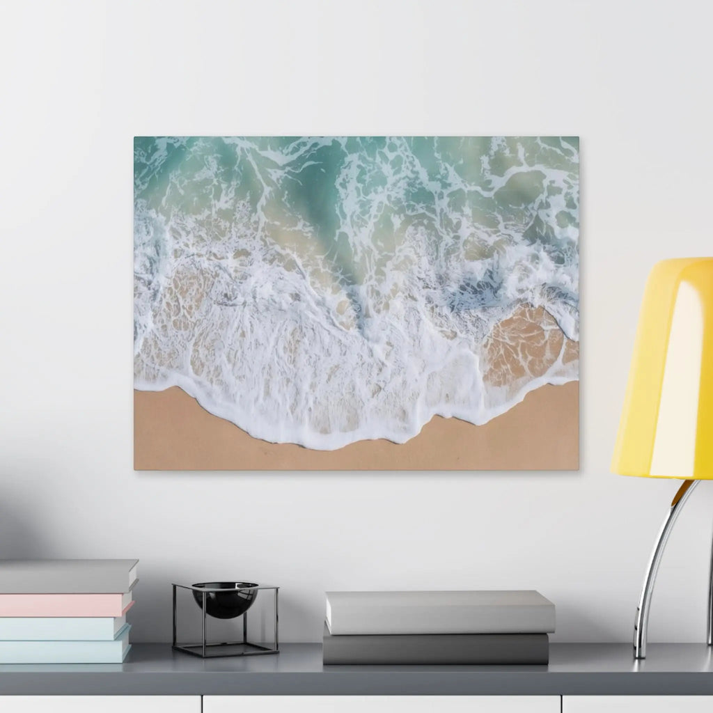 Ocean Waves Beach Canvas Printify