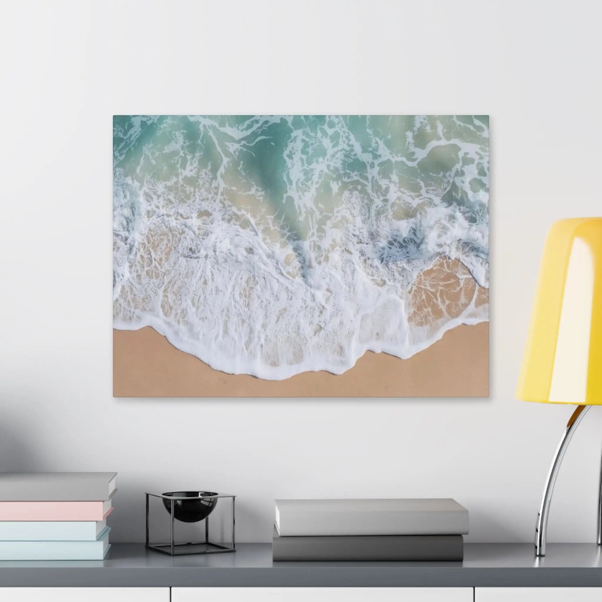 Ocean Waves Beach Canvas Printify