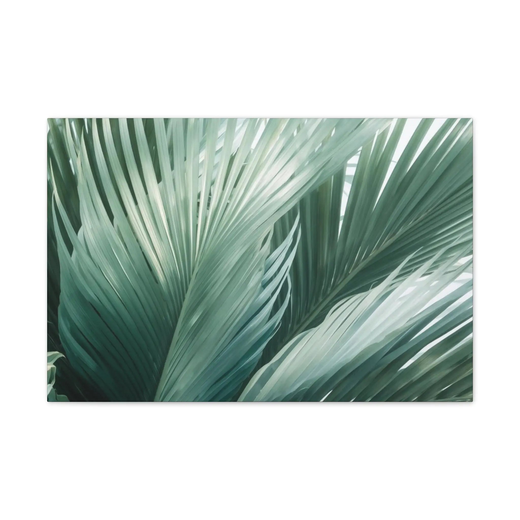 Tropical Palm Leaves Canvas | Green Botanical Wall Art Printify
