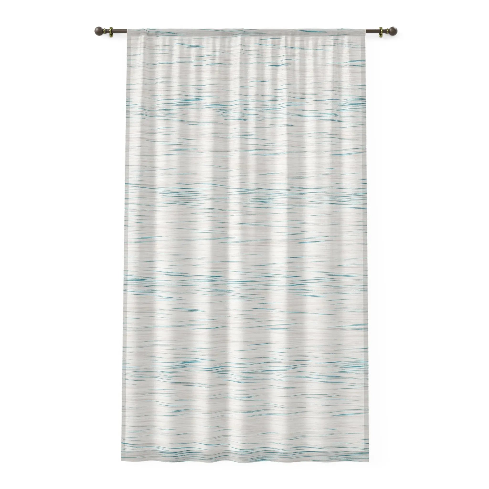 Coastal Breeze Sheer Curtain (50"x 84") Printify