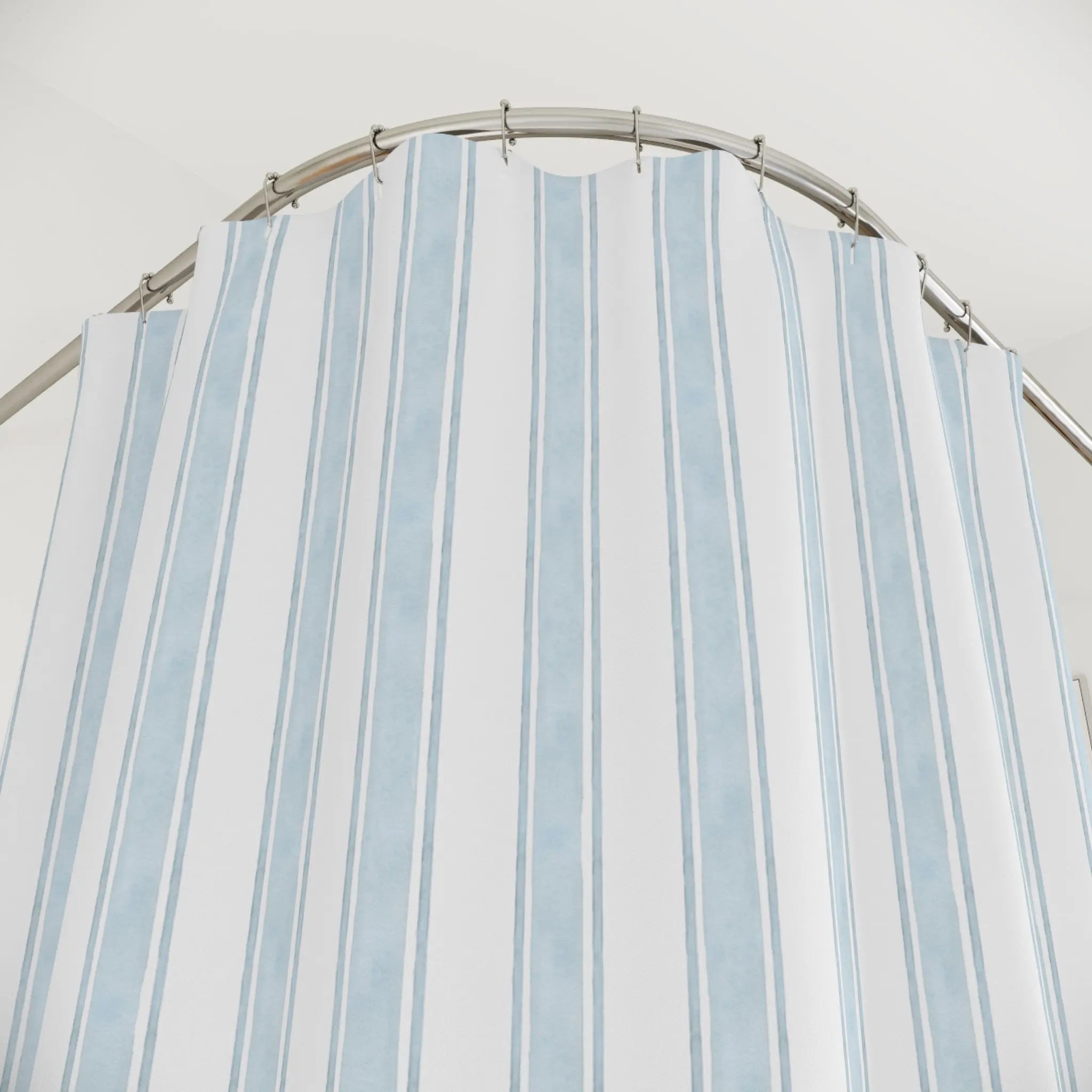 Shoreline Stripe Shower Curtain Printify