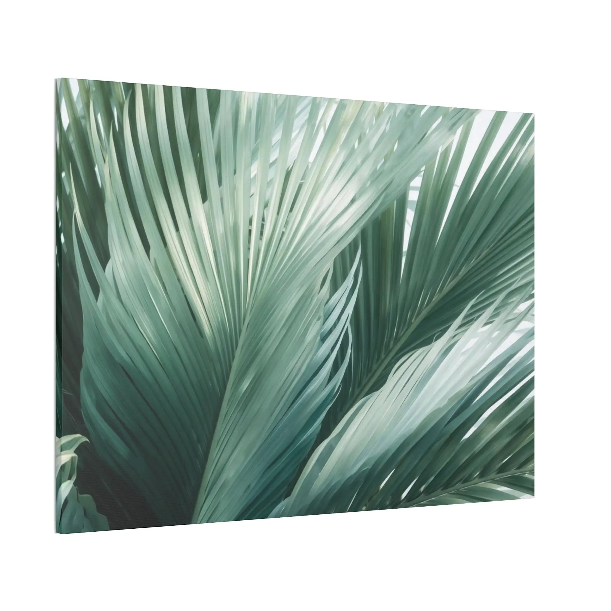 Tropical Palm Leaves Canvas | Green Botanical Wall Art Printify