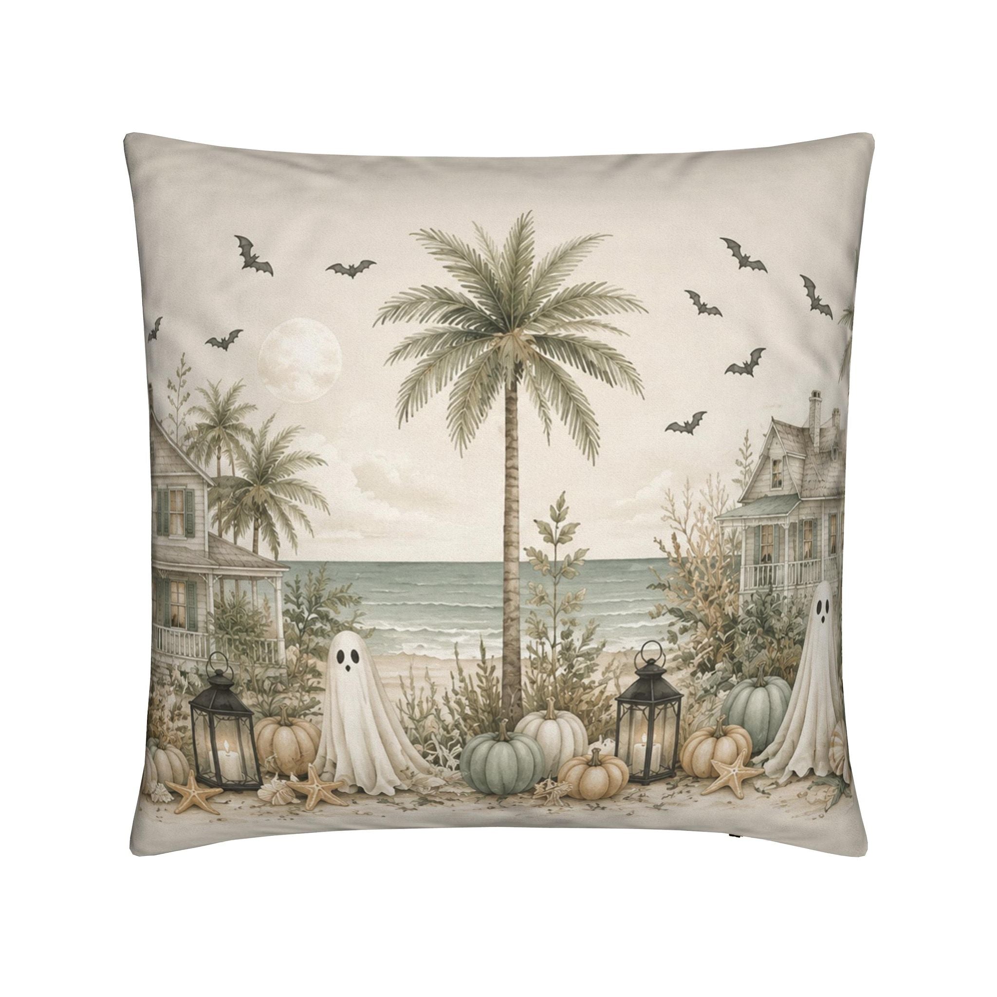 October by the Sea Throw Pillow  Cushions