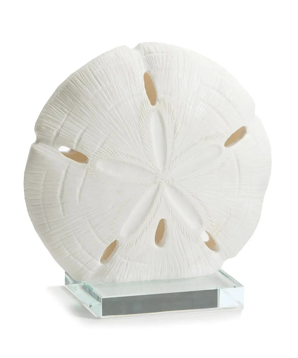 Sand Dollar Table Decor with Glass Base Loving Coastal Living