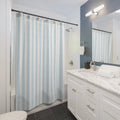 Shoreline Stripe Shower Curtain Printify