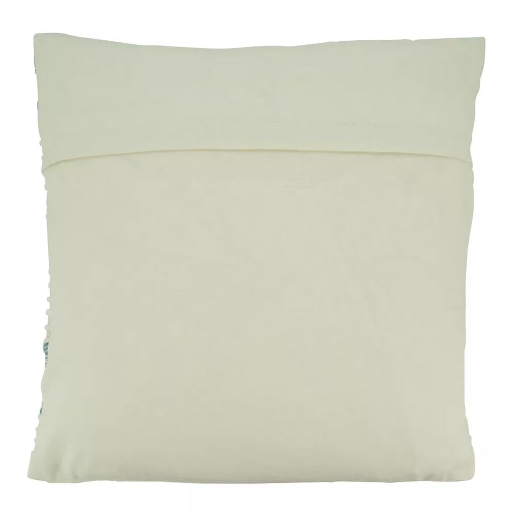 Fennco Styles Aqua Striped Deisgn Decorative Throw Pillow 20" W x 20" L - Neutral Cotton Blend Woven Textured Cushion for Home, Couch, Bedroom, Living Room and Office Décor  Home