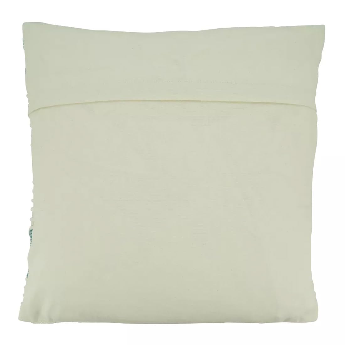 Fennco Styles Aqua Striped Deisgn Decorative Throw Pillow 20" W x 20" L - Neutral Cotton Blend Woven Textured Cushion for Home, Couch, Bedroom, Living Room and Office Décor  Home