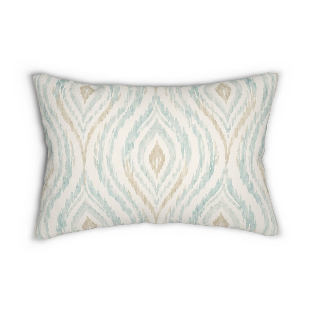 Azure Dunes Ikat Lumbar Pillow  Home Decor