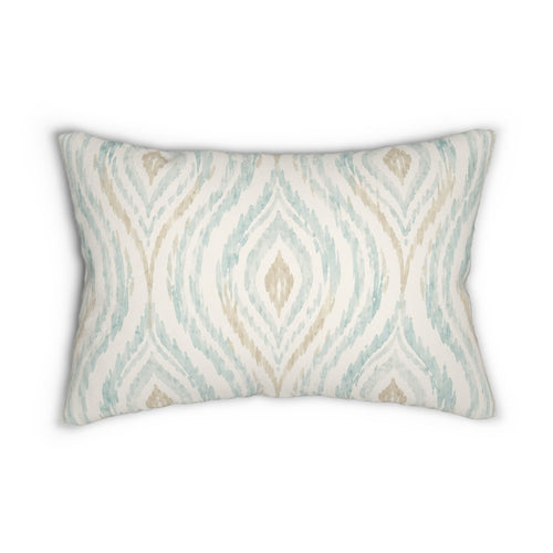 Azure Dunes Ikat Lumbar Pillow  Home Decor