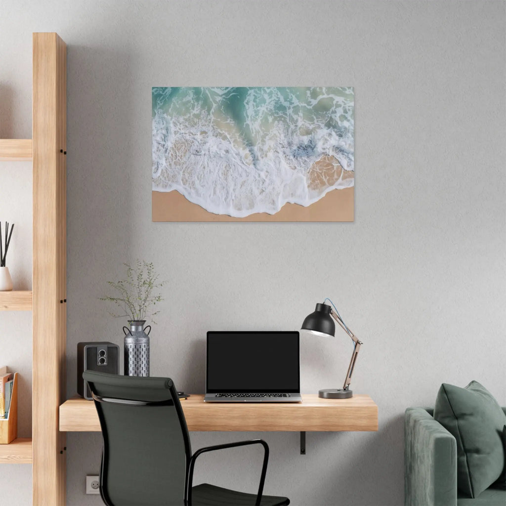 Ocean Waves Beach Canvas Printify