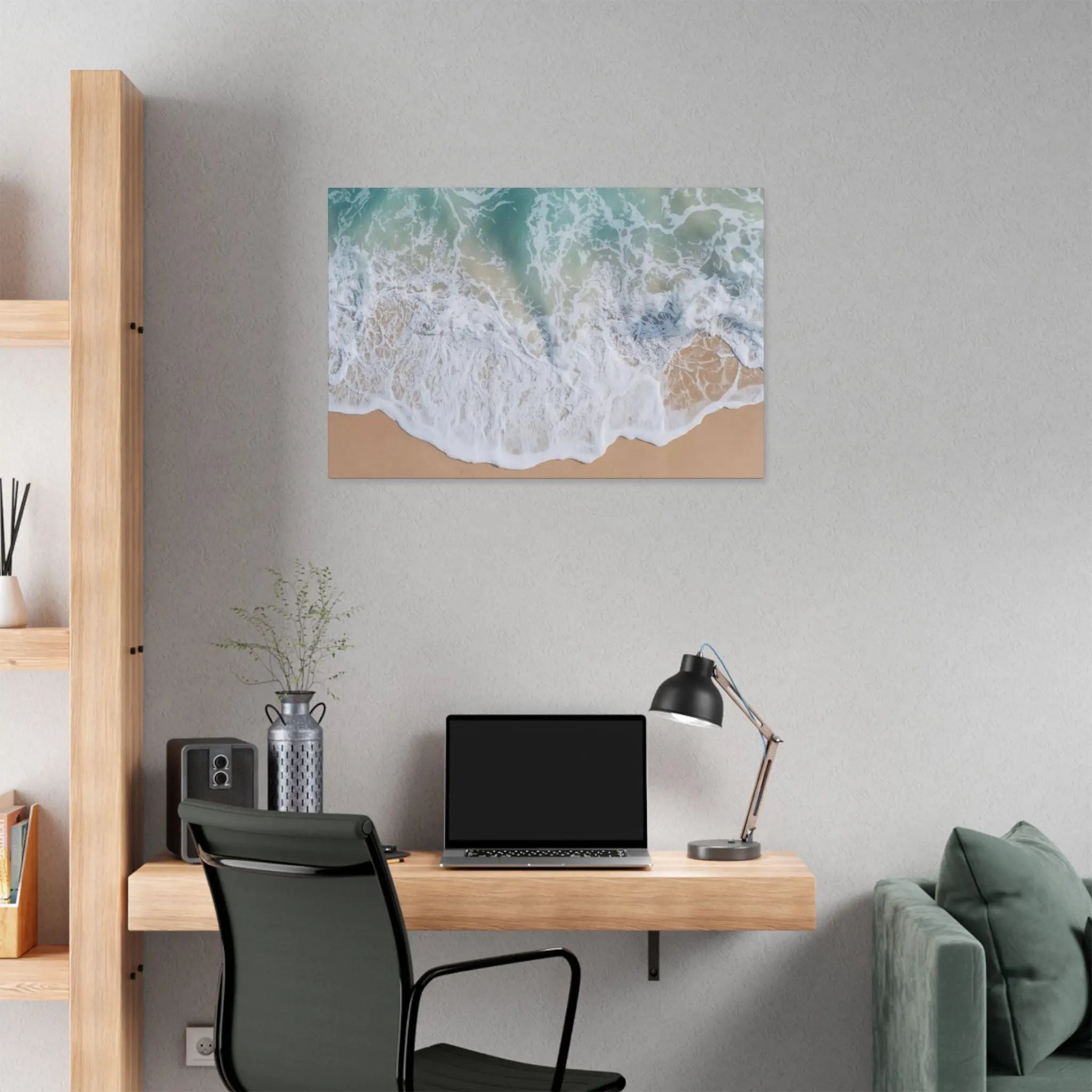 Ocean Waves Beach Canvas Printify