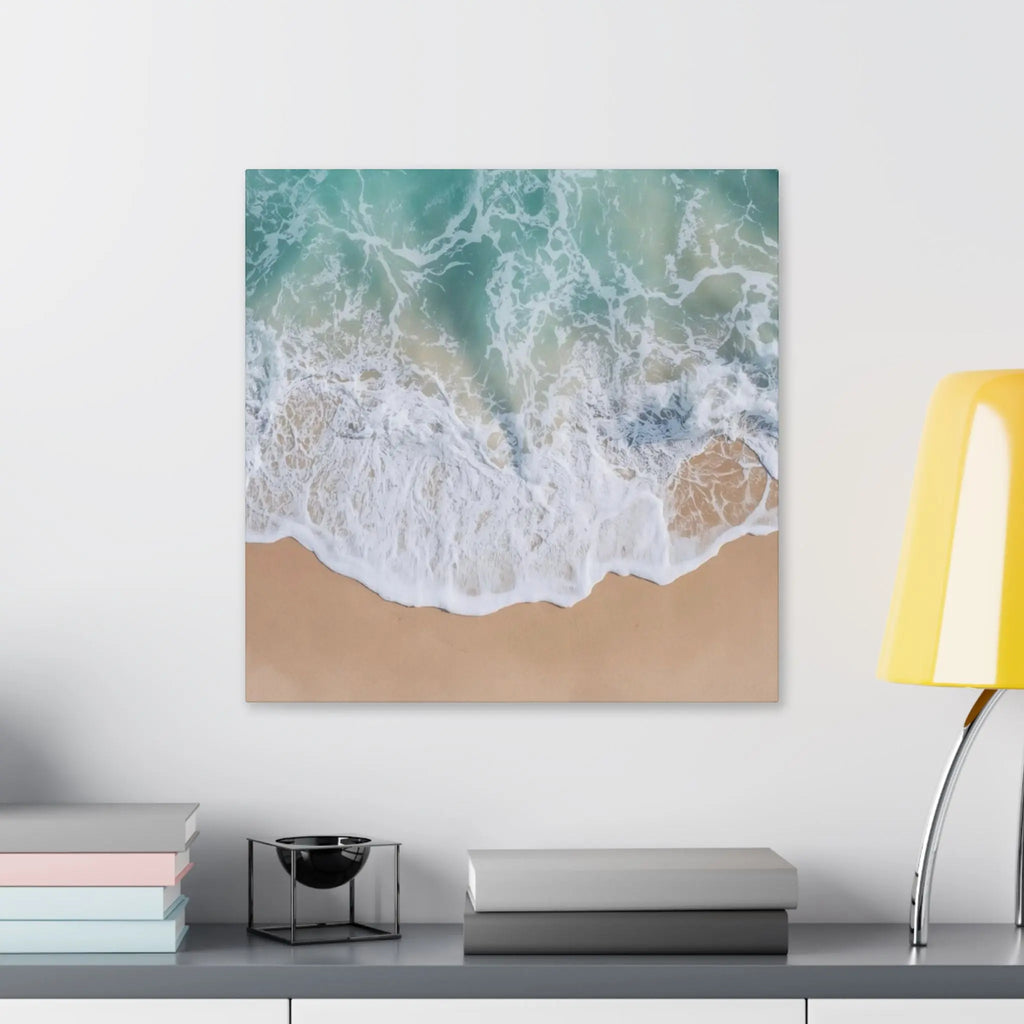Ocean Waves Beach Canvas Printify