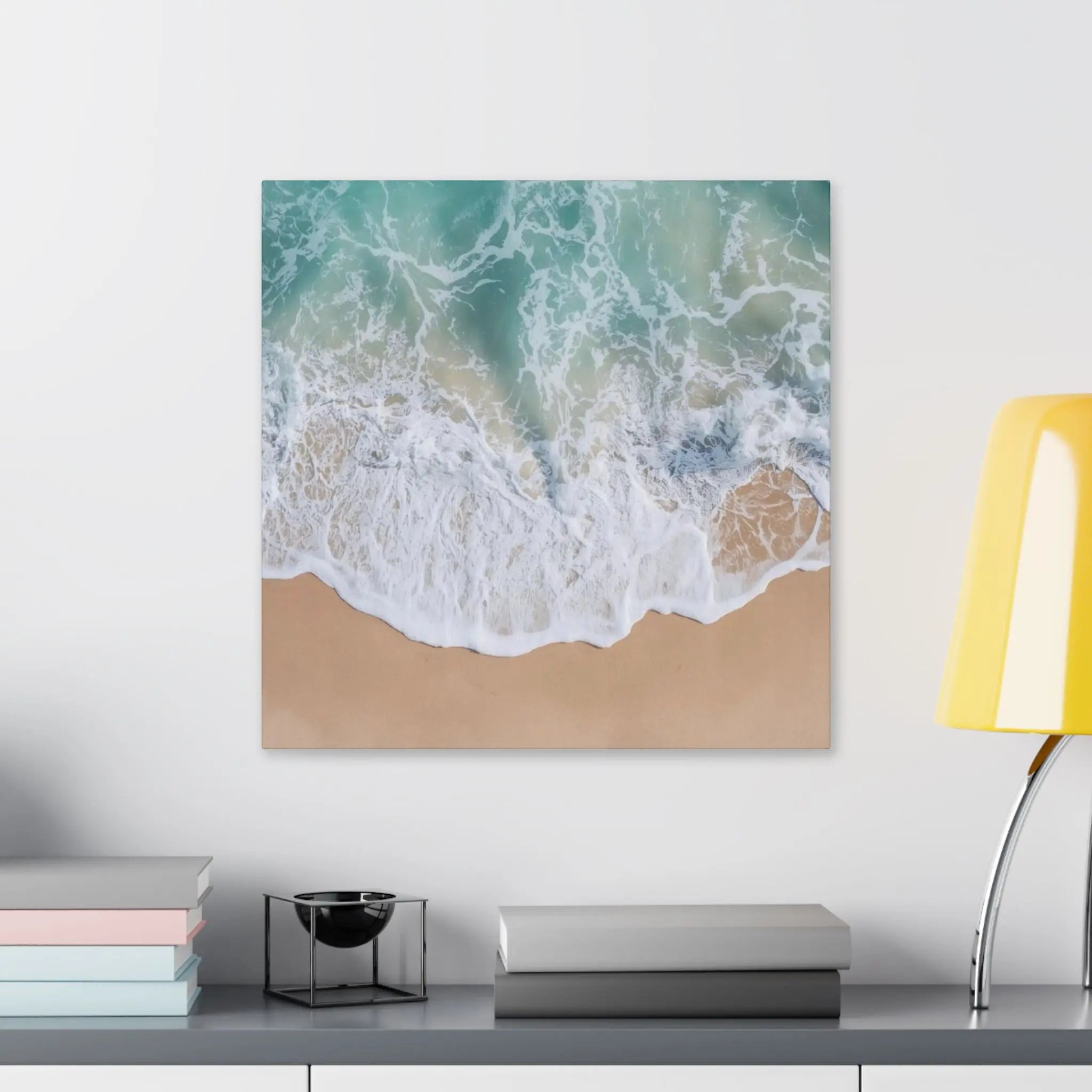 Ocean Waves Beach Canvas Printify