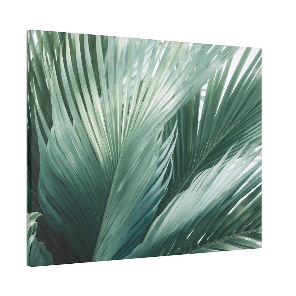 Tropical Palm Leaves Canvas | Green Botanical Wall Art Printify