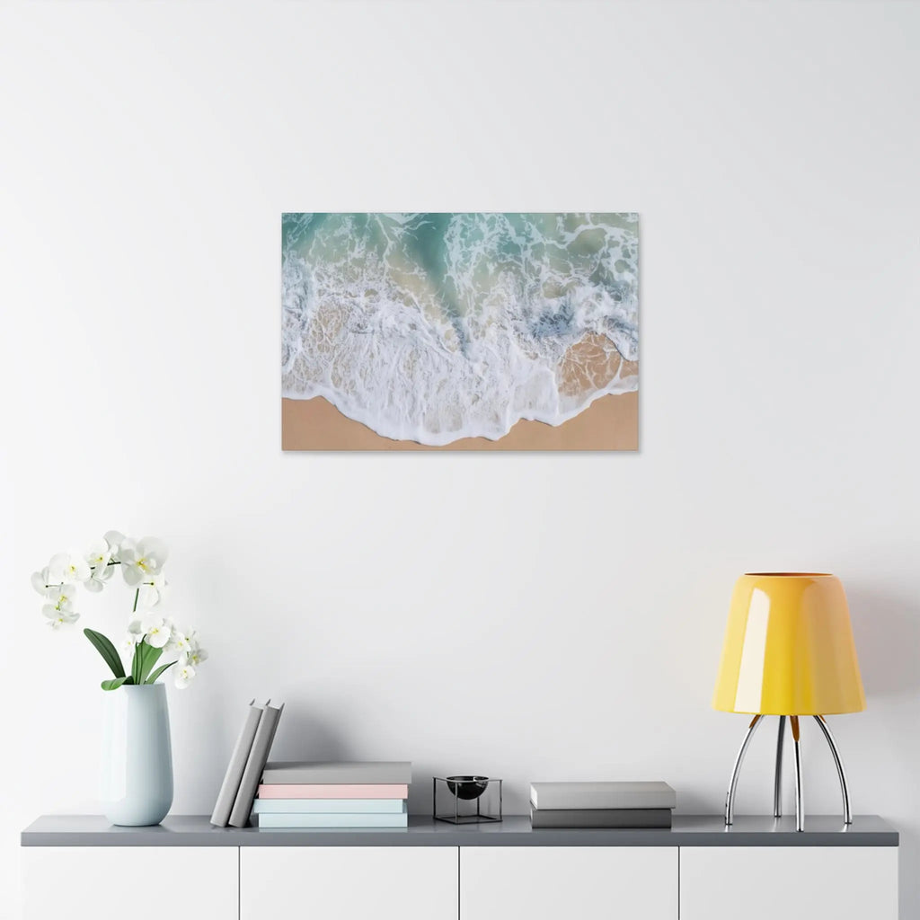 Ocean Waves Beach Canvas Printify