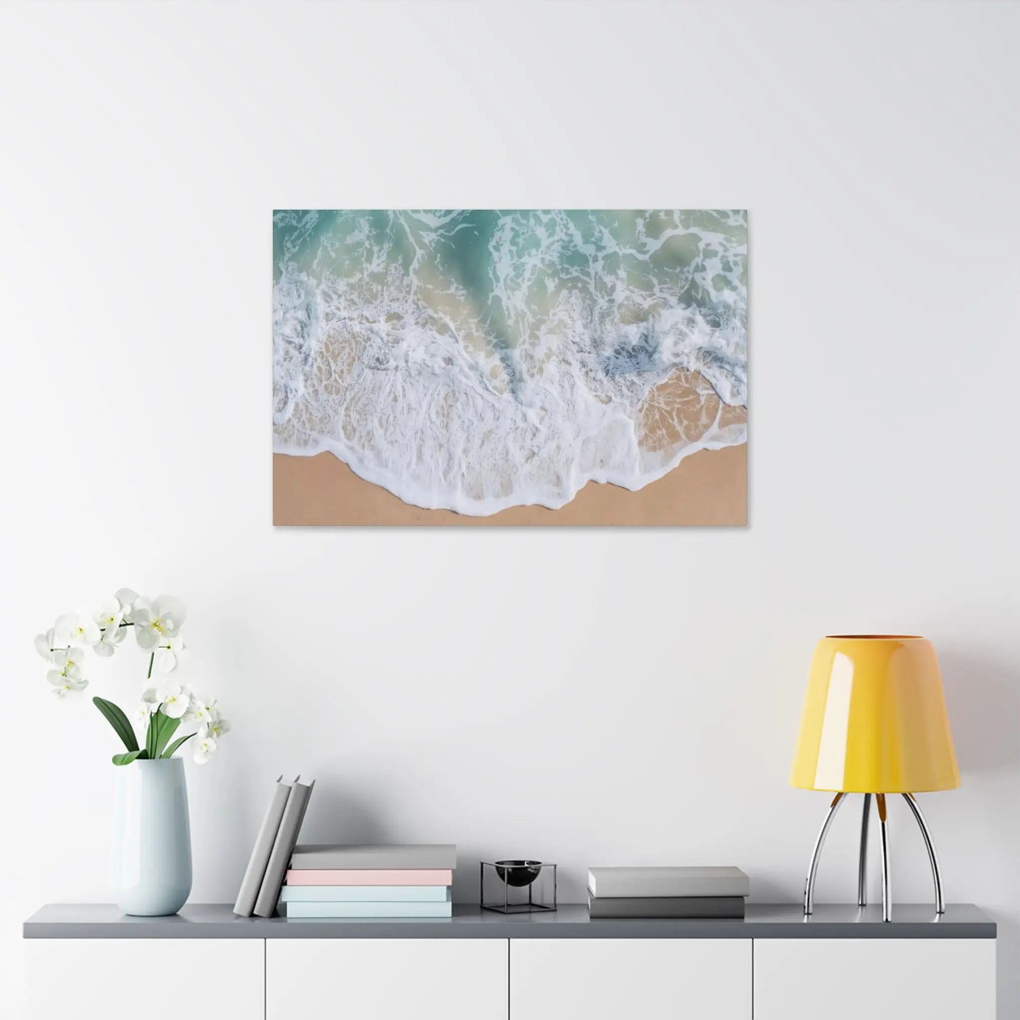 Ocean Waves Beach Canvas Printify