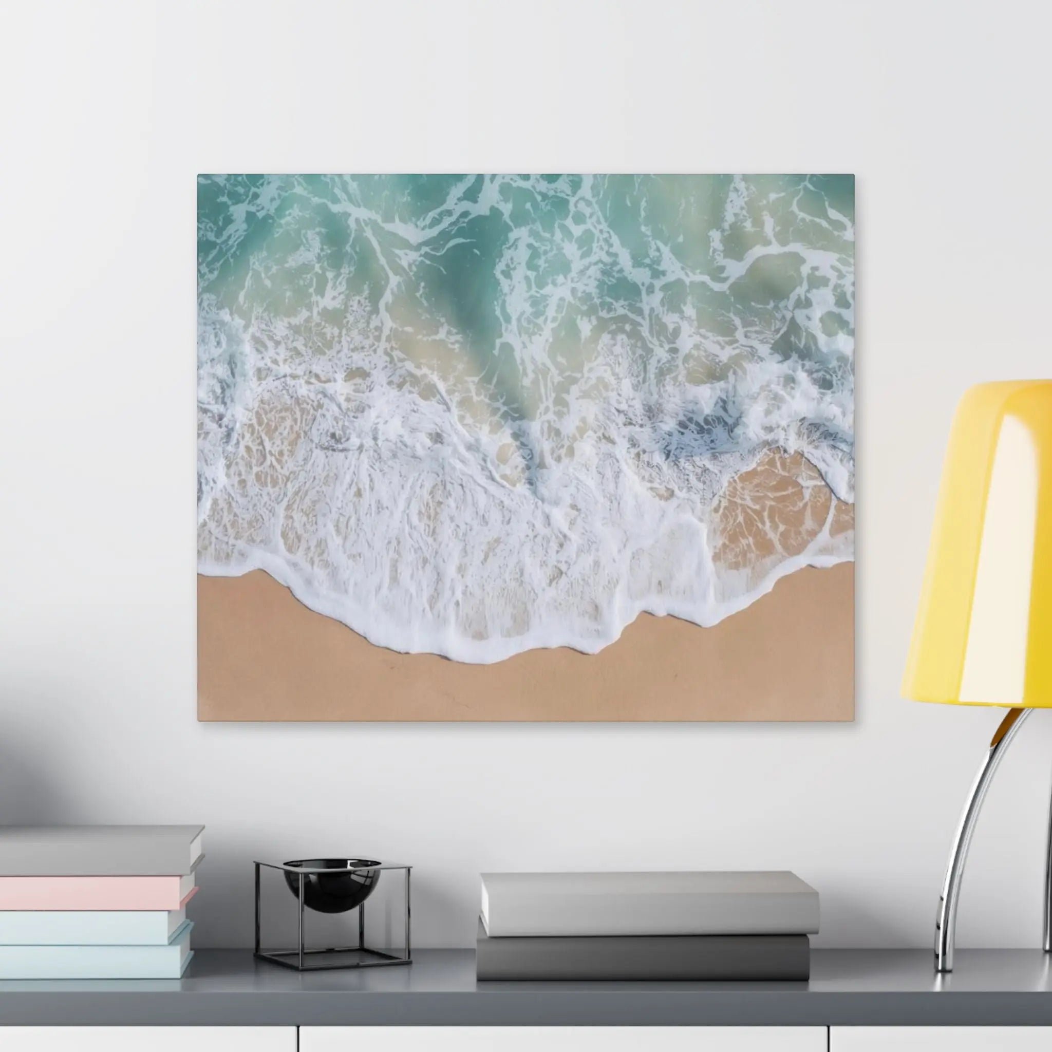 Ocean Waves Beach Canvas Printify