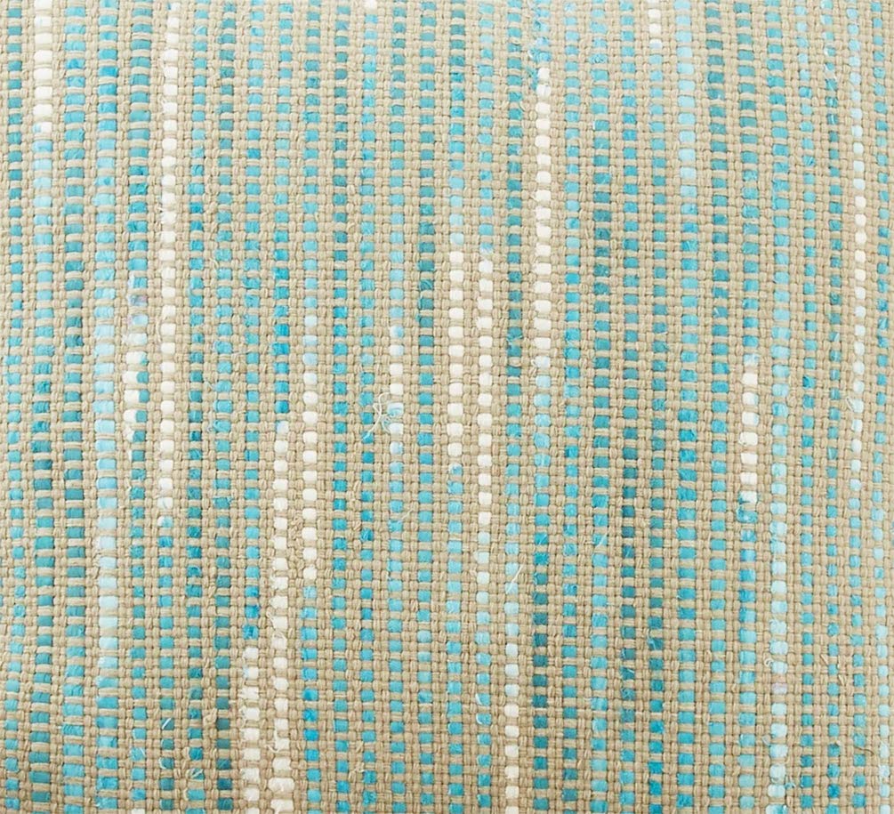 Fennco Styles Striped Woven Decorative Cotton Throw Pillow - Blue Accent Cushion for Home, Couch, Bedroom, Living Room and Office Décor  Home