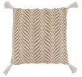 Fennco Styles Jute Cotton Woven Decorative Throw Pillow with Tassel 20" W x 20" L - Natural Cushion for Home Décor, Couch, Living Room, Bedroom and Special Occasion  Home