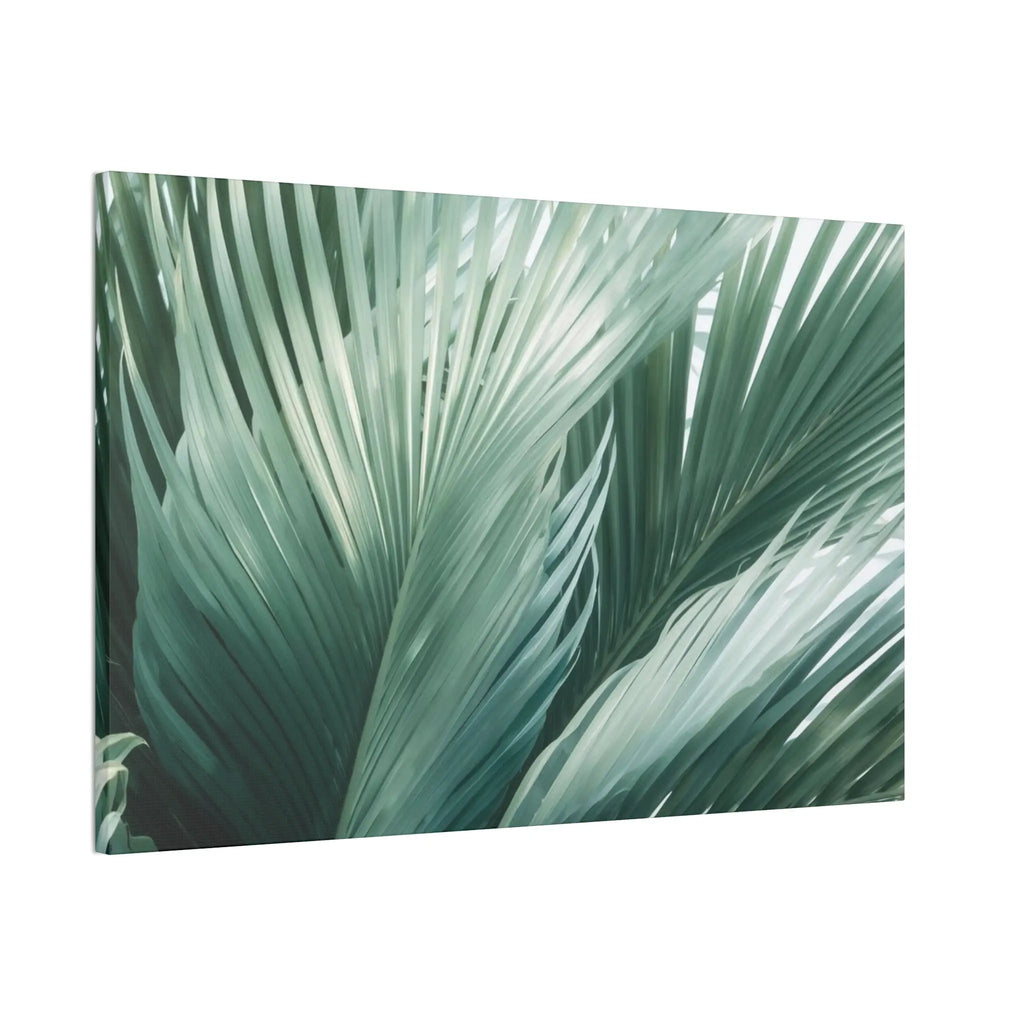 Tropical Palm Leaves Canvas | Green Botanical Wall Art Printify