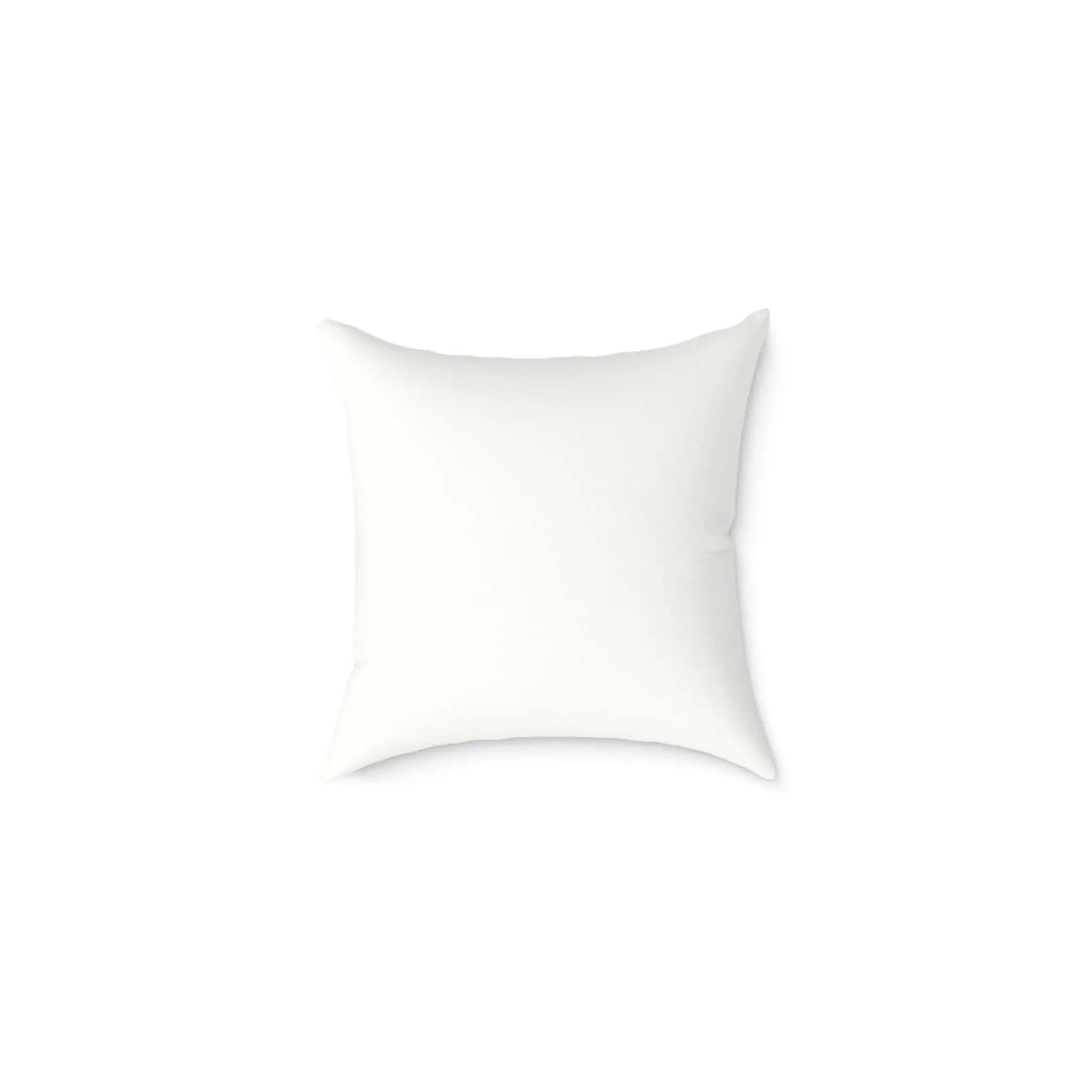True North Throw Pillow with plain white cover, minimalist coastal decor accent.