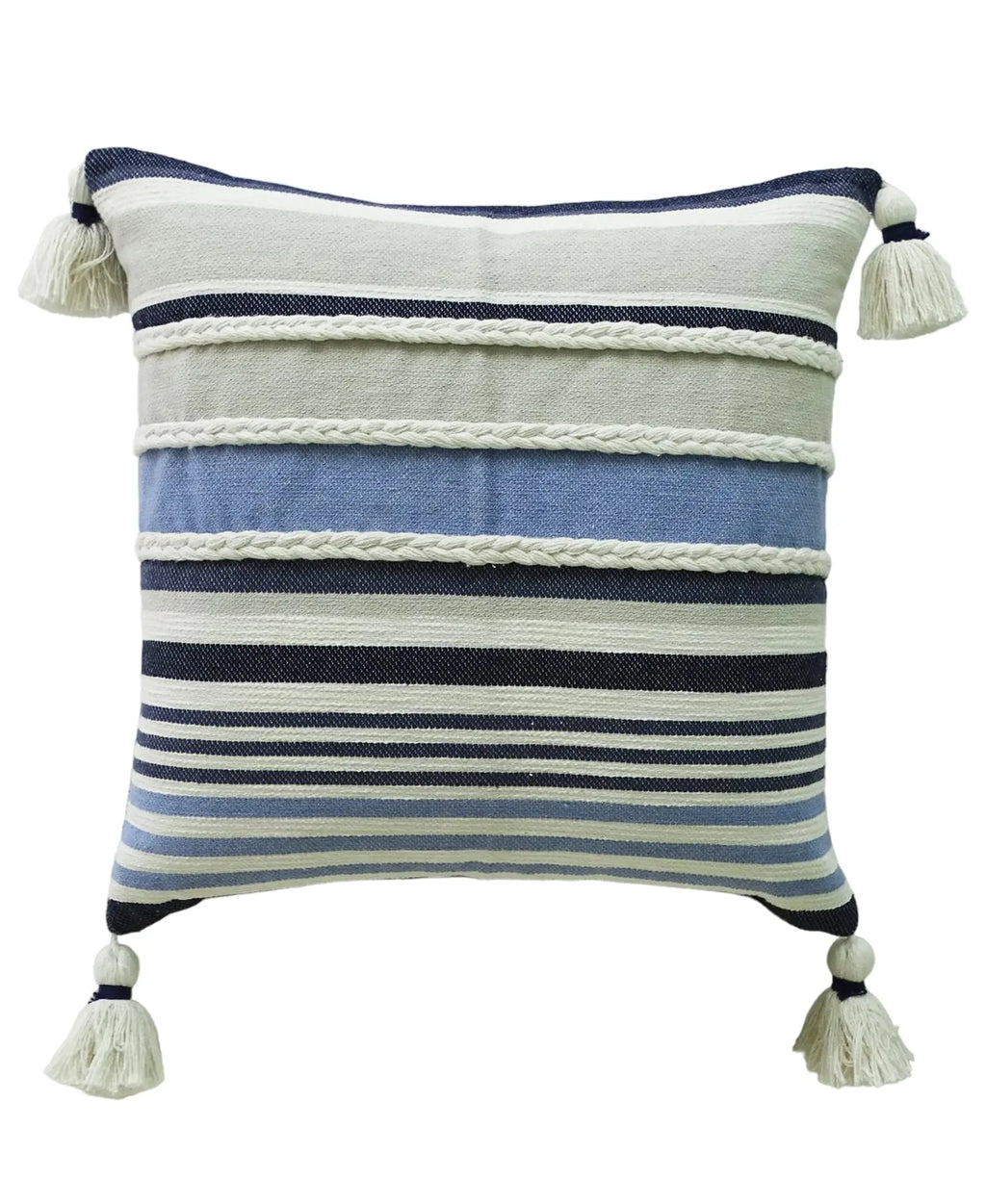 Pillow Handwoven braided Textured Stripe Decor  Throw Pillow