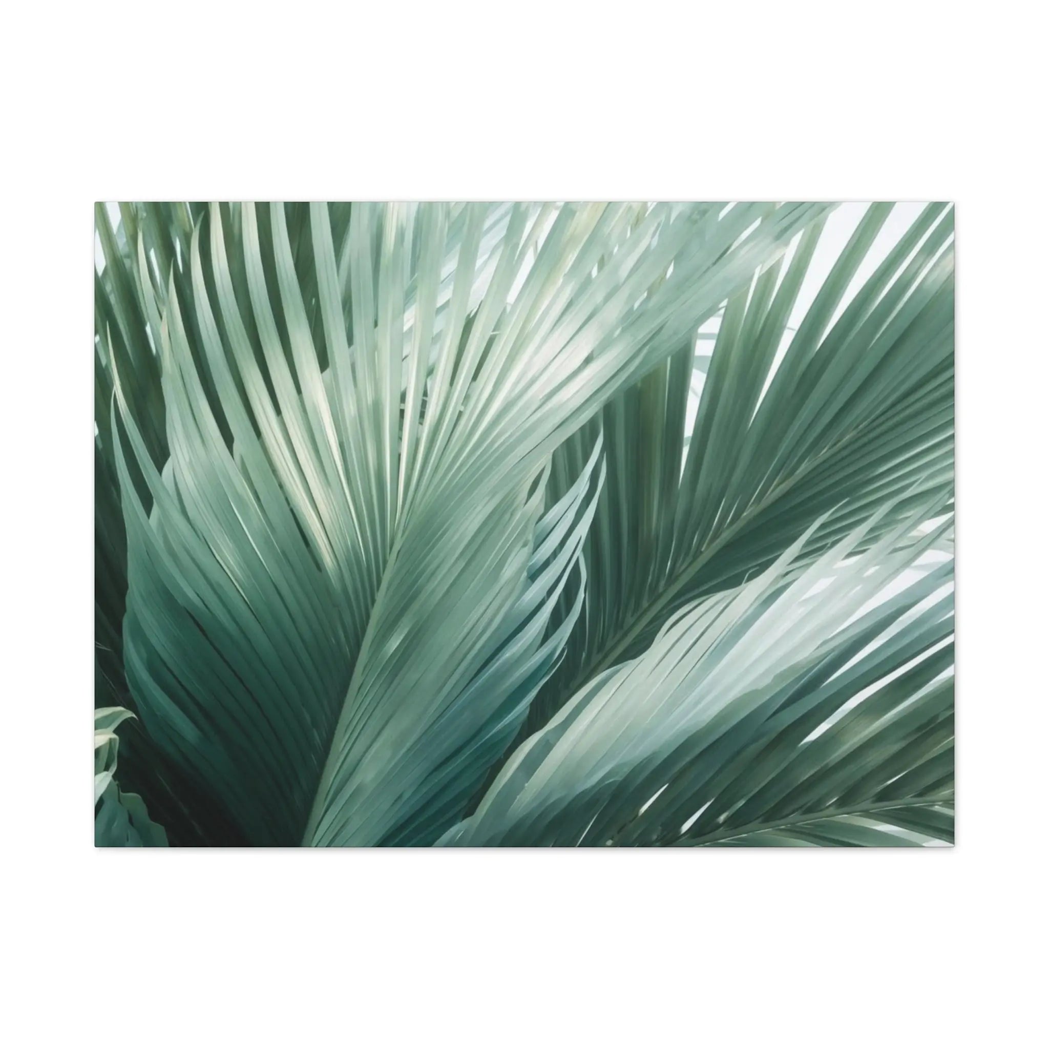 Tropical Palm Leaves Canvas | Green Botanical Wall Art Printify