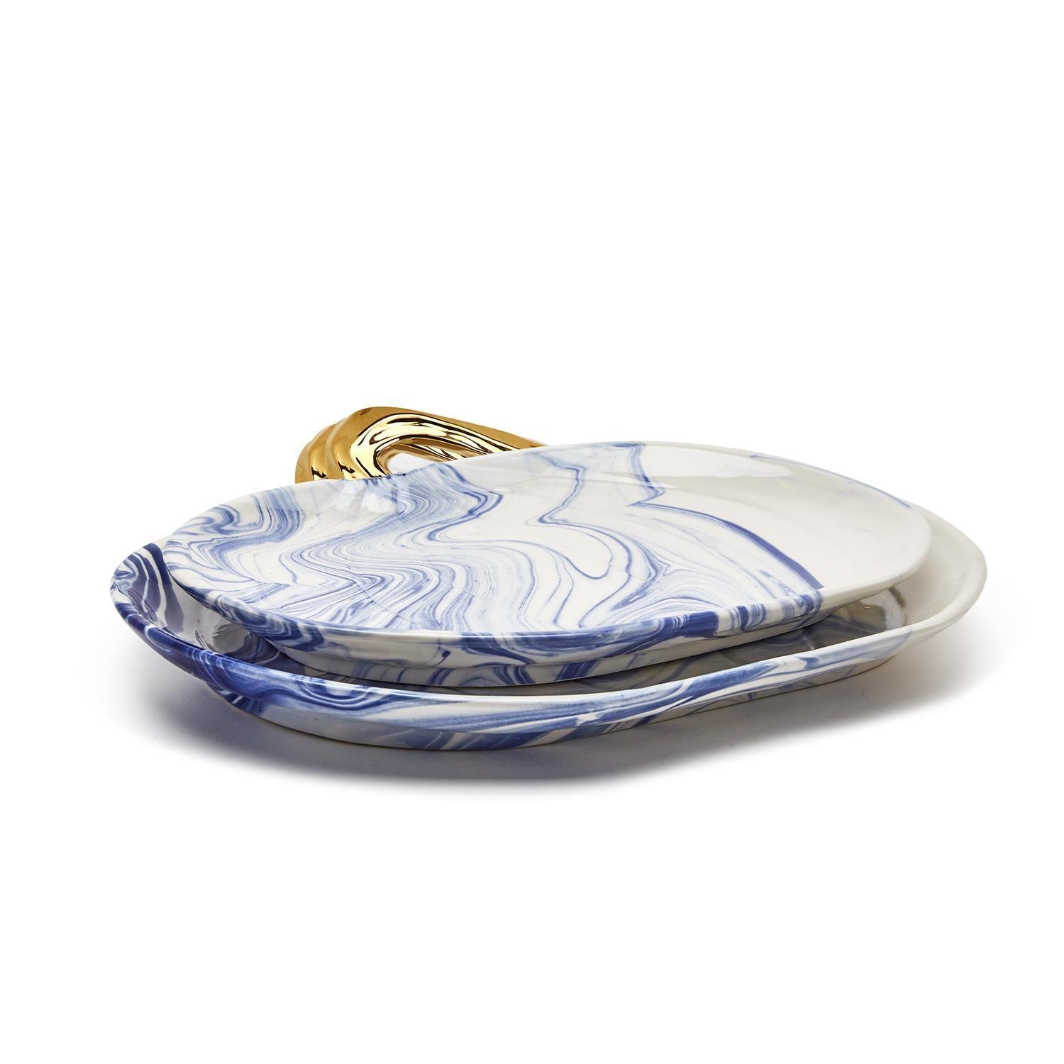 Martha Blue Pumpkin Plate  Pumpkin