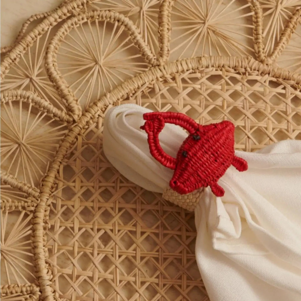 Crab Handwoven Iraca Napkin Ring MacondoForever