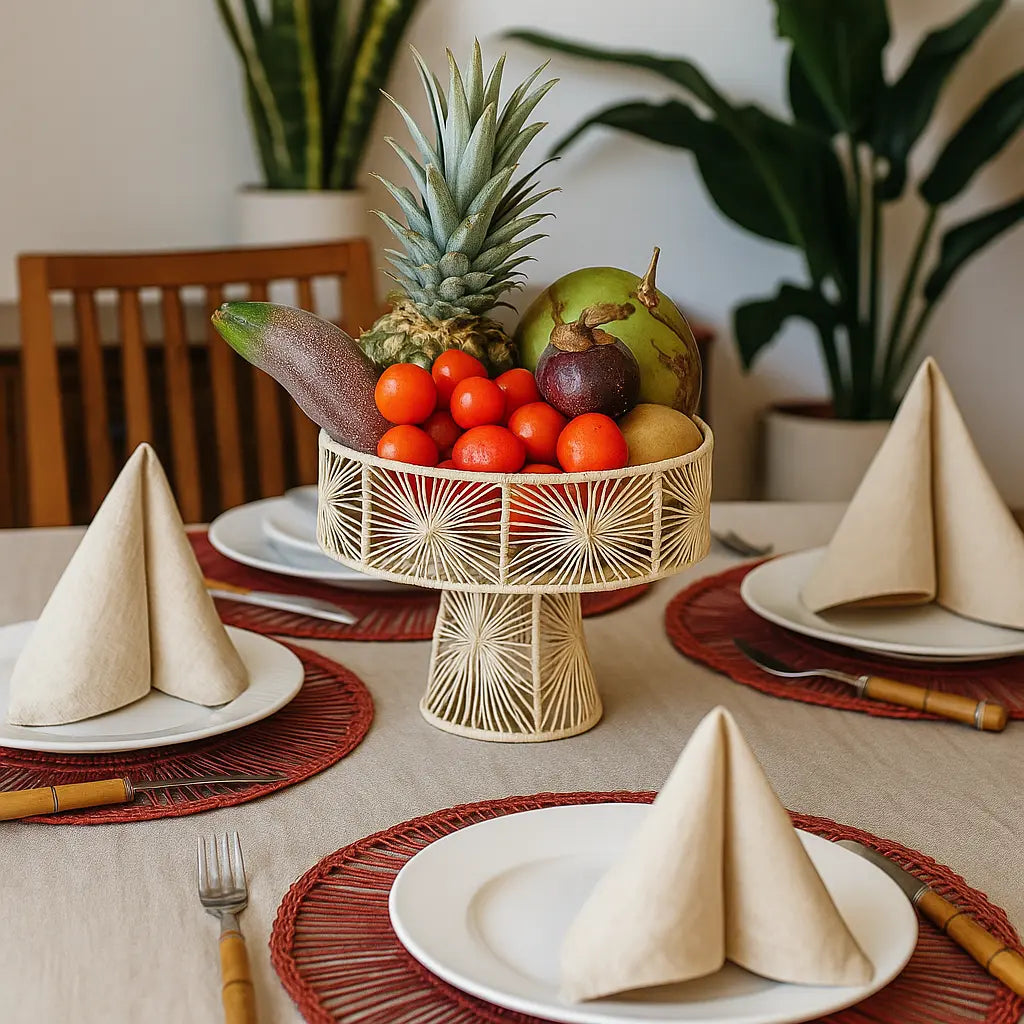 Handwoven Iraca Fruit Stand MacondoForever