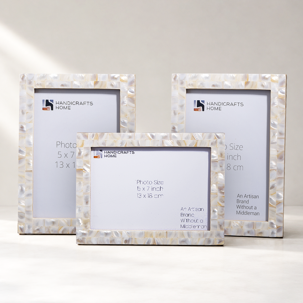 Picture Frame Combo Pack of 3 – Mother Of Pearl Collection, 5" x 7"  Picture Frames