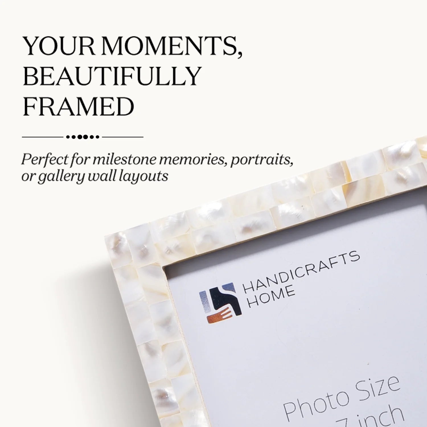 Picture Frame Combo Pack of 3 – Mother Of Pearl Collection, 5" x 7"  Picture Frames