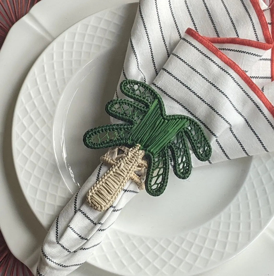 Palm Handwoven Iraca Palm Napkin Ring MacondoForever